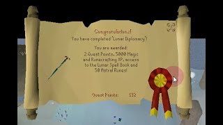 Old School Runescape 2020 Lunar Diplomacy quest guide