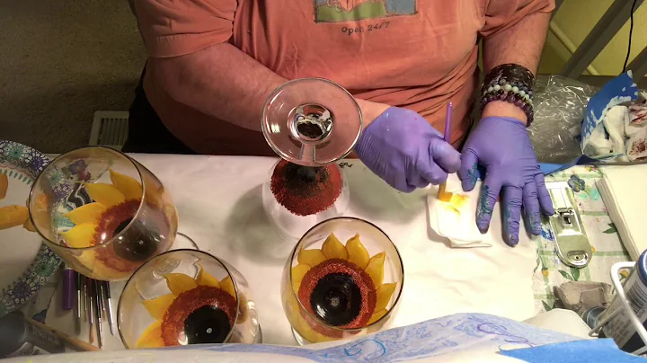 #31 Sunflower Wine Glasses Part 1 - Hand Painted - Studio Time with Penny FireHorse