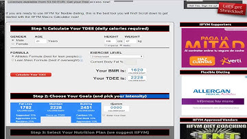 Calcula tus macronutrientes REALIZA TU DIETA