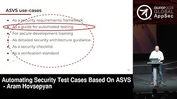 Automating Security Test Cases Based On ASVS - Aram Hovsepyan