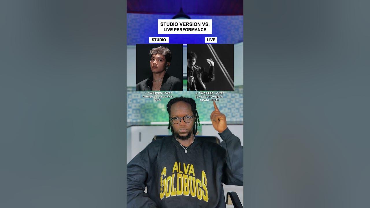 Studio Version Vs. Live Performance: JJ "Wasted Love" | Winner of Eurovision 2025 #shorts