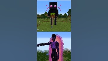 Noob vs Hacker Enderman Statue Build Challenge 😯🤯|| #minecraft #shorts