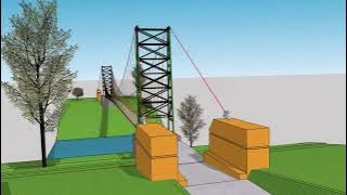 Desain JEMBATAN GANTUNG PANJANG 150 METER
