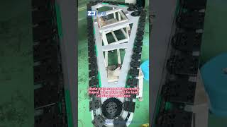 This customized circular guide rail conveyor features a trapezoidal automatic return system