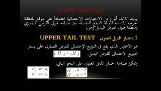 اختبار صحة الفروض الاحصائية (الجزء الأول)