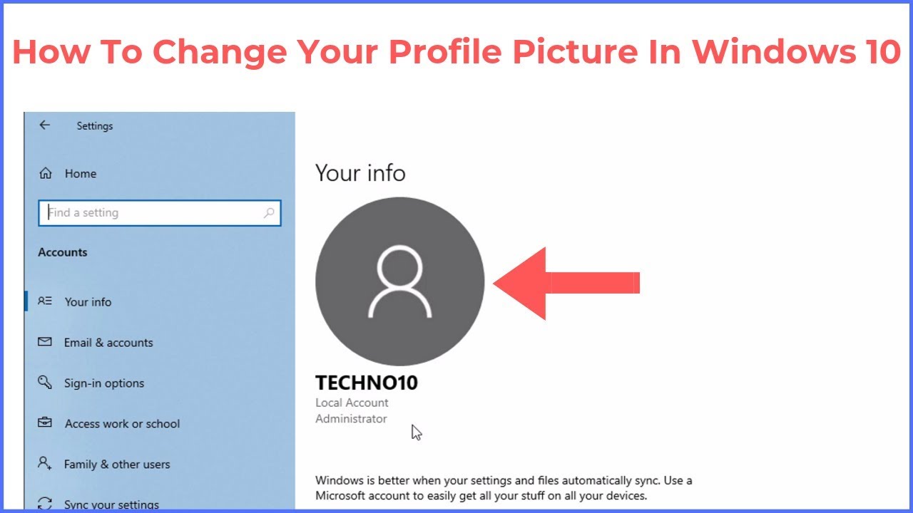 Windows 10 Change Profile Picture Beginners Tutorial Youtube - Riset