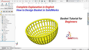How to Design Basket in SolidWorks | SolidWorks Tutorial for Beginners | How to make Basket | Basket
