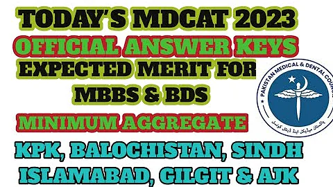 Today MDCAT 2023 answer keys | How to check answer keys online | Result announcement date