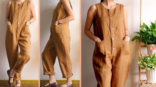 DIY Women's Jumpsuit | Linen Jumpsuit