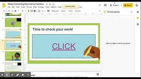 Notes: Converting Decimals to Fractions - Google Slides