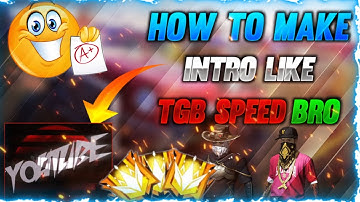 How to make an intro like tgb speed bro in tamil