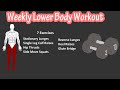 Weekly Lower Body Leg Workout Exercise Routine At Home For Beginners Using Dumbbells And Bodyweight