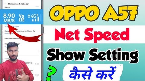 OPPO a57 Network Speed setting | OPPO a57 me net speed kaise show kare | oppo a57 net speed setting