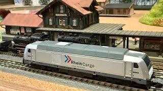 Marklin 81875 Br 285 Rhein Cargo Diesel Locomotive Test Run At Z.scale.hobo 11.08.2025