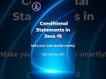 Conditional Statements in Java Explained | QA Series #4 🚦 #automationtesting #shorts #shortvideo
