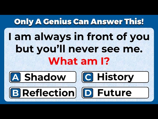 ONLY A GENIUS CAN ANSWER THESE TRICKY RIDDLES | Riddles Quiz class=