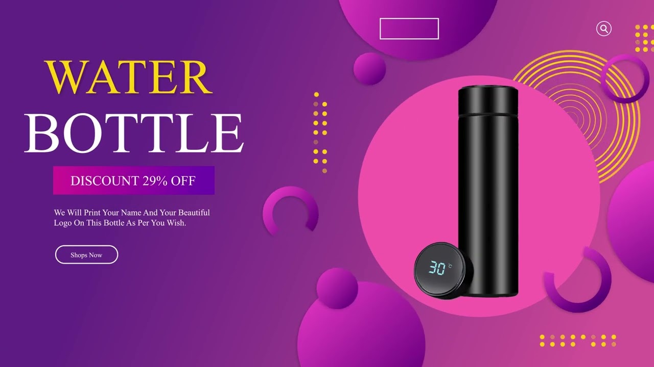 𝐂𝐮𝐬𝐭𝐨𝐦𝐢𝐳𝐞𝐝 𝐋𝐄𝐃 𝐓𝐞𝐦𝐩𝐞𝐫𝐚𝐭𝐮𝐫𝐞 𝐖𝐚𝐭𝐞𝐫 𝐁𝐨𝐭𝐭𝐥𝐞𝐬