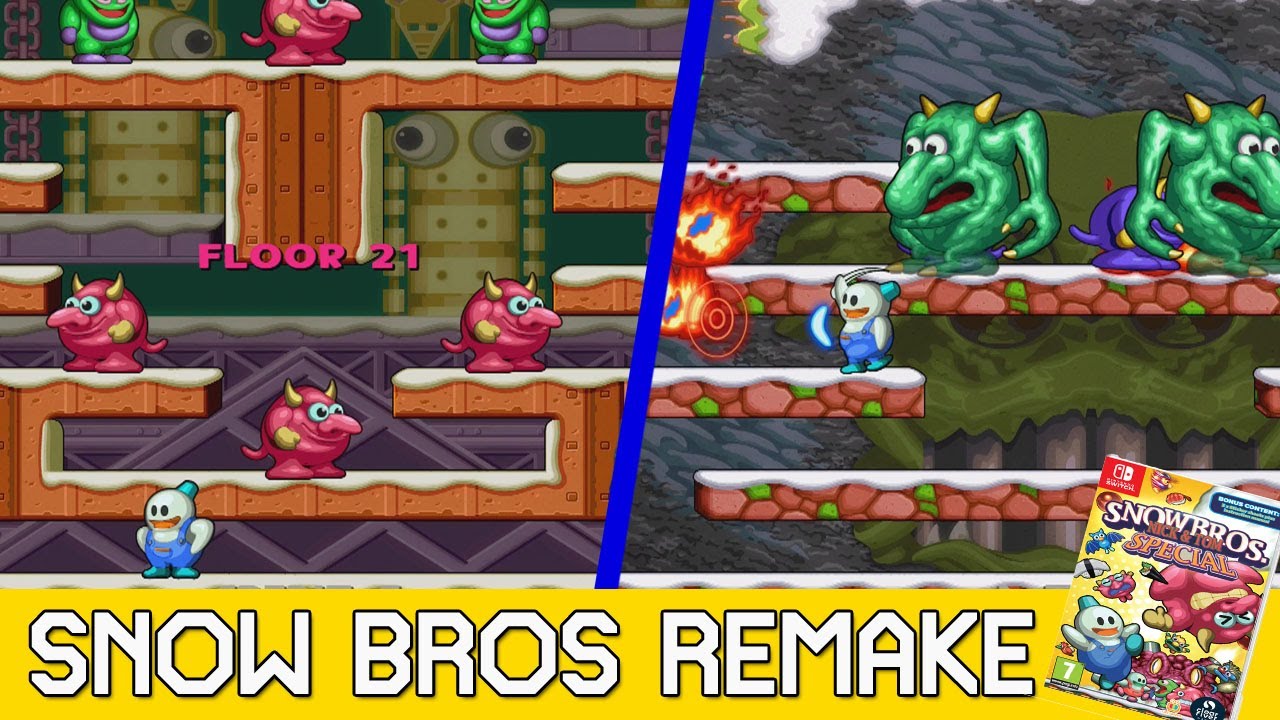 Snow Bros Remake 2022 Nintendo Switch / niveles 21 - 40 - YouTube
