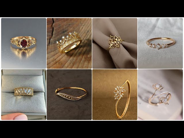 Stylish & Simple Gold Ring Design, Gold Finger Ring Designs, Finger Ring  Designs for Female/Women