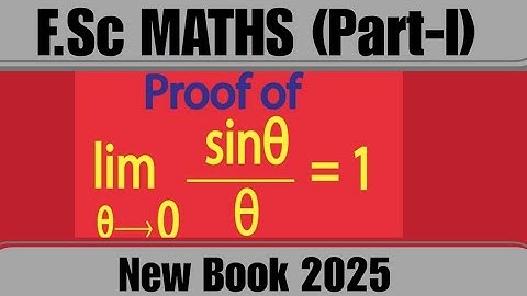 PROOF OF LIMIT SINΘ/Θ = 1 | SANDWICH THEOREM | CLASS 11 MATHEMATICS | FIRST YEAR MATH NEW BOOK