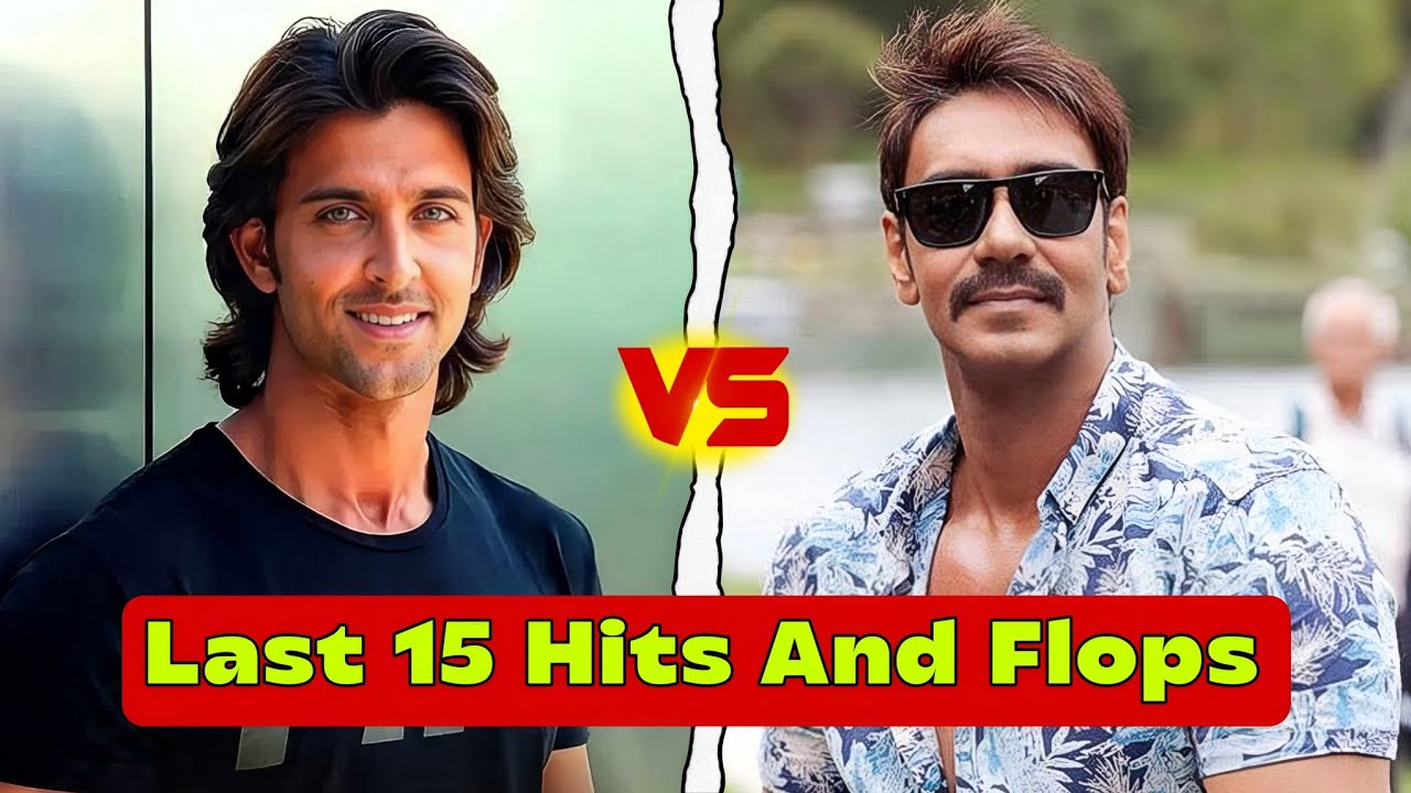 Hrithik Roshan vs Ajay Devgn Box Office Battle 🔥 Last 15 Movies Hit or Flop?