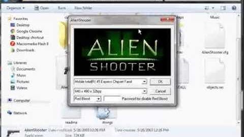 How to fixing if opening alien shooter got problem can