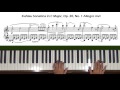 Kuhlau Sonatina in C Major Op. 20, No. 1 Allegro mvt Piano Tutorial