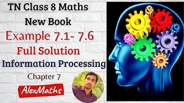 TN Class 8 Maths Information Processing Chapter 7 Example 7.1-7.6