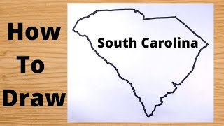 South Carolina State Map Drawing - Very Easy