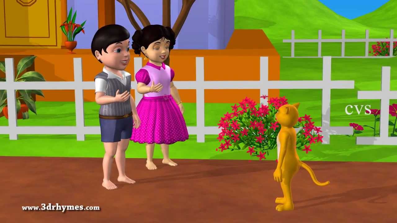 Pussy Cat Pussy Cat 3D animatie Engels kinderliedje voor kinderen