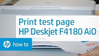 Printing a Test Page | HP Deskjet F4180 All-in-One Printer | HP