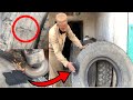 Amazing Skill of Repairing a Truck Tyre || Complete Procedure