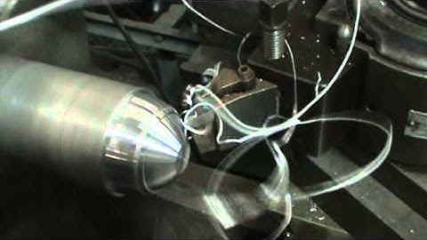 HES Lathe with Tracer attachment. Shown cutting radius.