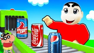 SHINCHAN and CHOP BUILT Level 999 INDIAN COLD DRINK FACTORY in ROBLOX DRINK TYCOON