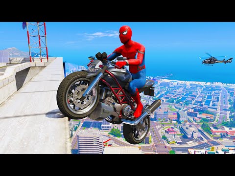 GTA 5 Spiderman Epic Jumps #21 ( Spider-Man Stunts & Fails )