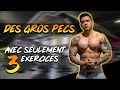 3 exercices suffisent pour avoir des gros pecs 