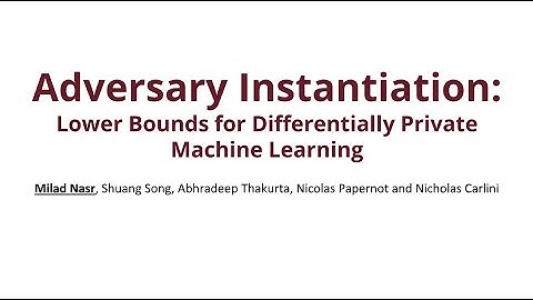 Adversary Instantiation: Lower bounds for differentially private machine learning