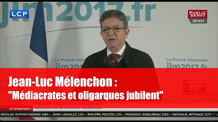 ⏩ REPLAY. Speech by Jean-Luc Mélenchon after the results of the first round of the presidential e...