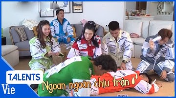 Voi Biển bị các thành viên khác đè ra xé bảng tên không thương tiếc tại trận chiến cuối Running Man