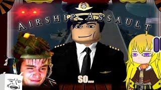 Fandom's react to Roblox Tank fish Airship Assault