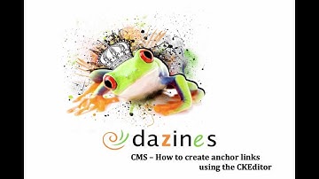 (CMS) How to create anchor links using the CKEditor