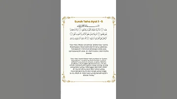 Surah Taha Ayat 1-5