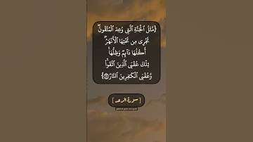 سورة الرعد الآية ٣٤ و ٣٥ بصوت الشيخ محمد صديق المنشاوي