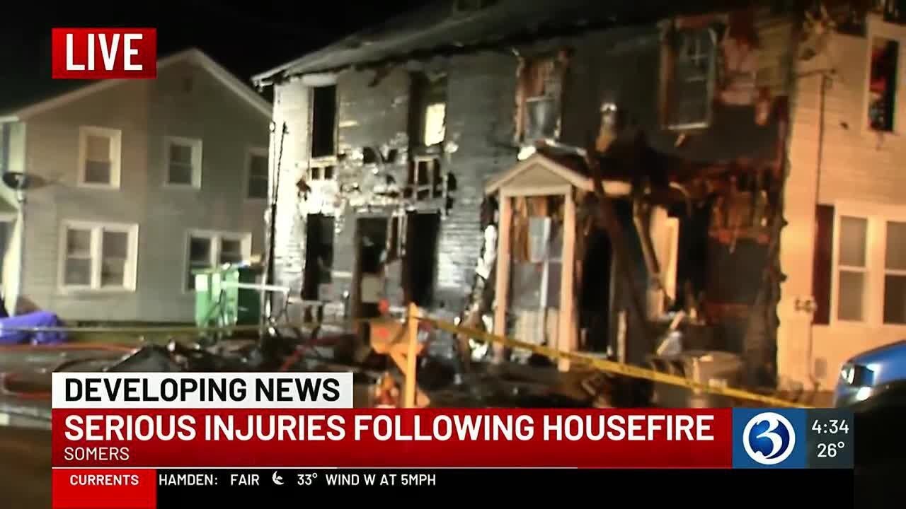 Multiple people injured, rushed to hospital after fire in Somers - YouTube