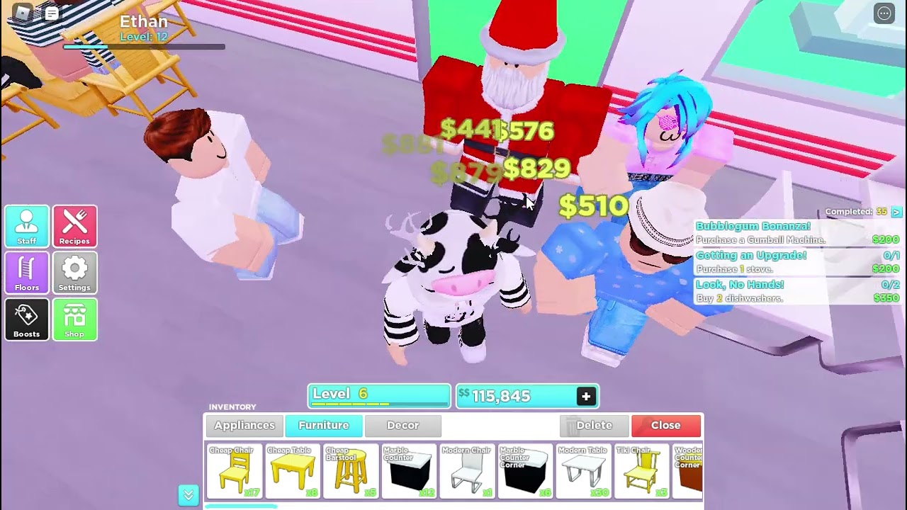 UNLIMITED MONEY GLITCH IN MY RESTAURANT GAME IN ROBLOX!