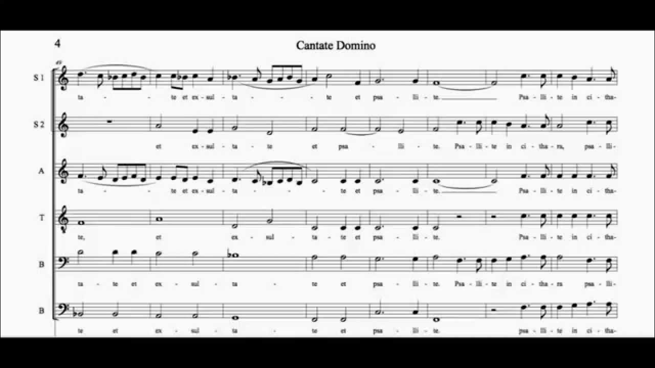 Cantate Domino Claudio Monteverdi Cantate Domino Claudio Monteverdi