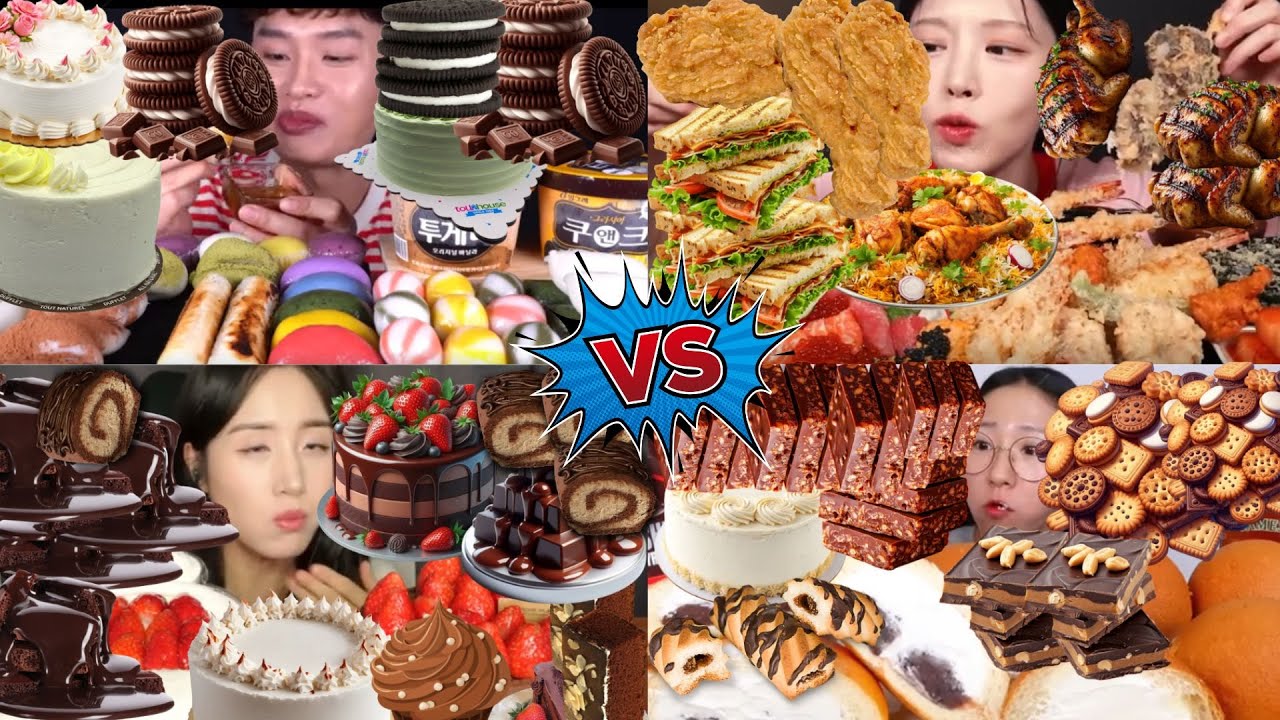 Sweet vs Spicy Mukbang 🔥 Fried Chicken, Cakes, Chocolate & Street Food ASMR | Yummy Dash 365