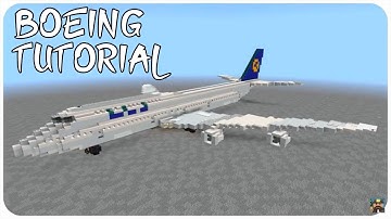 How to Build a Boeing 747 in Minecraft (Lufthansa & KLM) Minecraft Boeing 747 Tutorial