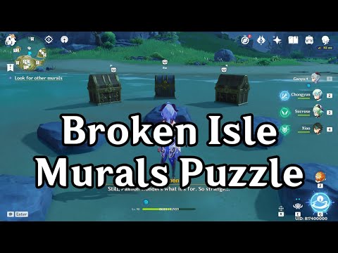 Murals Puzzle Broken Isle Solved Genshin Impact Golden Apple Archipelago Youtube