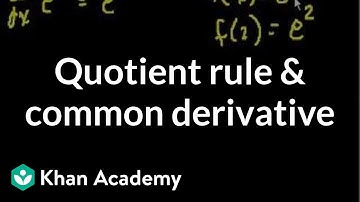Quotient rule and common derivatives | Taking derivatives | Differential Calculus | Khan Academy